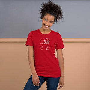 Lo v e Burger - Short-Sleeve Unisex T-Shirt