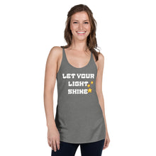 Load image into Gallery viewer, Let your light shine Women&#39;s Racerback Tank
