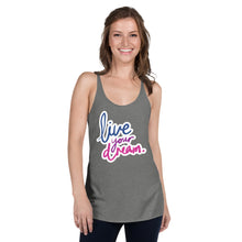 Load image into Gallery viewer, Live your dream Women&#39;s Racerback Tank
