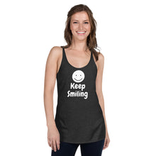 Load image into Gallery viewer, Keep Smiling Women&#39;s Racerback Tank
