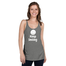 Load image into Gallery viewer, Keep Smiling Women&#39;s Racerback Tank
